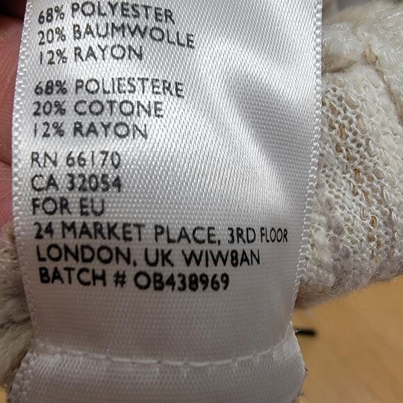 URBAN OUTFITTERS Silence + Noise Cowl Neck Marble Fleece Boxy Pullover - Size M - Picture 5 of 6